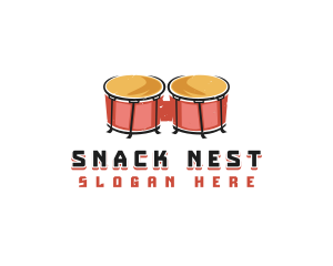 Bongo Instrumental Drum logo design