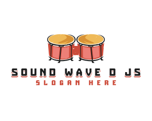 Bongo Instrumental Drum logo design