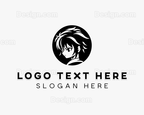 Boy Manga Character Logo