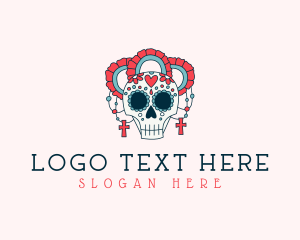 Catholic Festive Skull logo