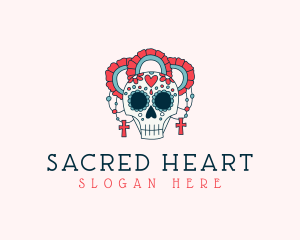 Catholic Festive Skull logo