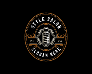 Barbershop Razor Haircut logo