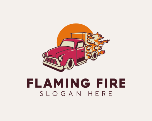 Flaming Trandsport Truck  logo