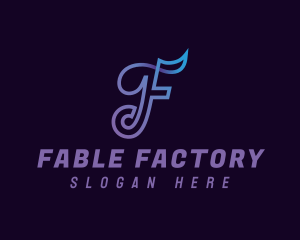 Modern Digital Letter F logo design