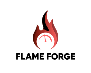 Fire Gauge Meter logo design