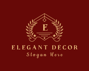 Elegant Academy Wreath logo design