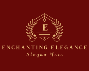 Elegant Academy Wreath logo design