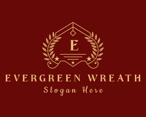 Elegant Academy Wreath logo design