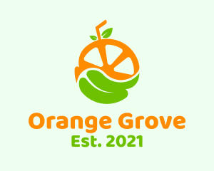 Orange Organic Juice logo design