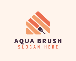 Paintbrush House Paint logo design