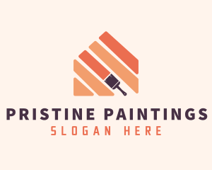 Paintbrush House Paint logo design