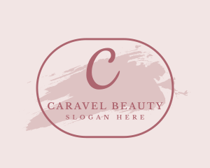 Brush Stroke Makeup Cosmetics logo design