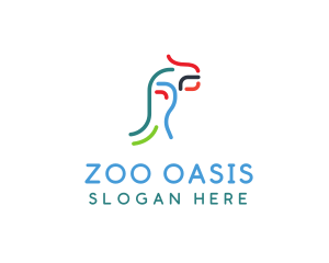 Bird Macaw Zoo logo design