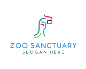 Bird Macaw Zoo logo design