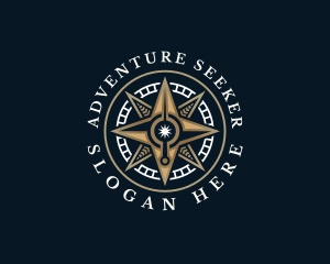 Traveler Compass Adventure logo design