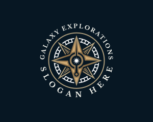 Traveler Compass Adventure logo design