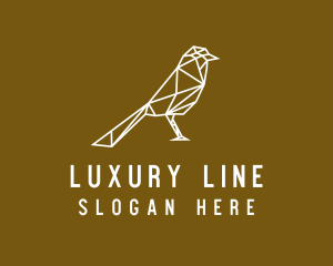 Simple Crow Line Art logo design