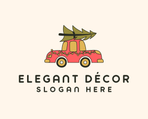 Decorative Car Christmas logo design