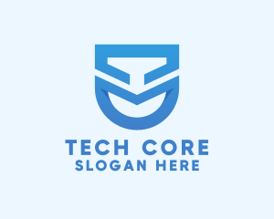 Modern Tech Shield  logo design