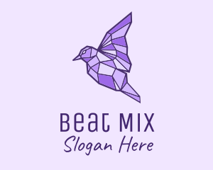 Purple Geometric Bird logo