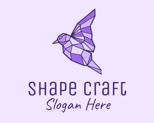 Purple Geometric Bird logo