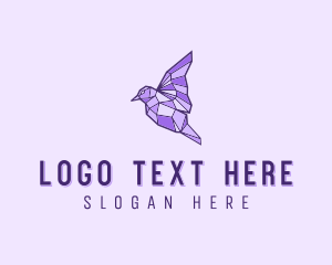 Purple Geometric Bird logo