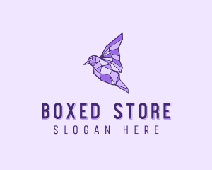 Purple Geometric Bird logo design