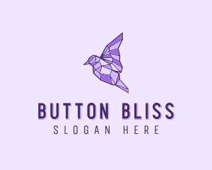 Purple Geometric Bird logo design