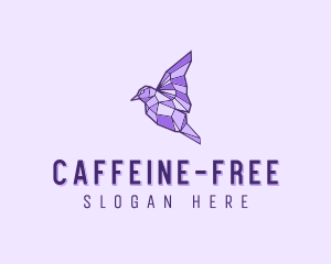 Purple Geometric Bird logo design