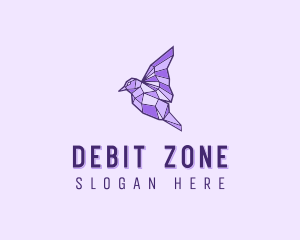 Purple Geometric Bird logo design