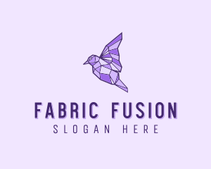 Purple Geometric Bird logo design