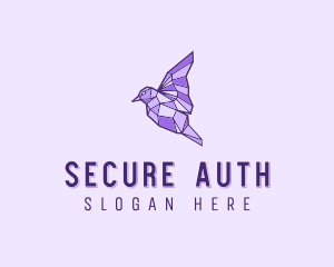 Purple Geometric Bird logo design