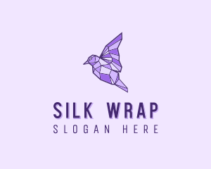 Purple Geometric Bird logo design