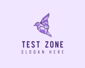 Purple Geometric Bird logo design