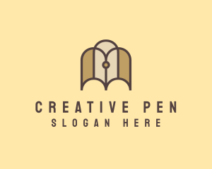 Notary Ink Pen Book logo design