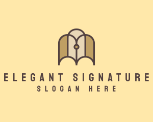 Notary Ink Pen Book logo design