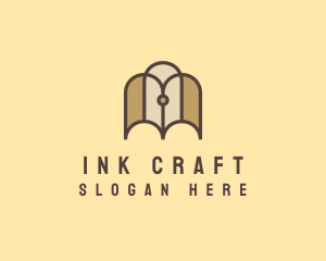 Notary Ink Pen Book logo design