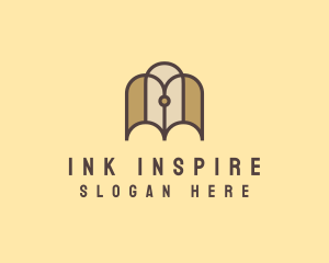 Notary Ink Pen Book logo design