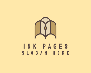 Notary Ink Pen Book logo design