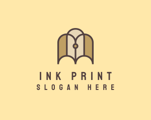 Notary Ink Pen Book logo design