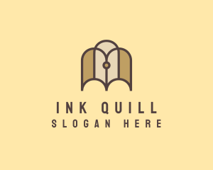 Notary Ink Pen Book logo design