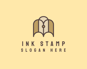 Notary Ink Pen Book logo design