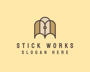 Notary Ink Pen Book logo design