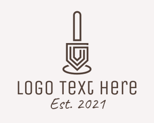 Brown Minimalist Trowel  logo