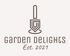 Brown Minimalist Trowel  logo design