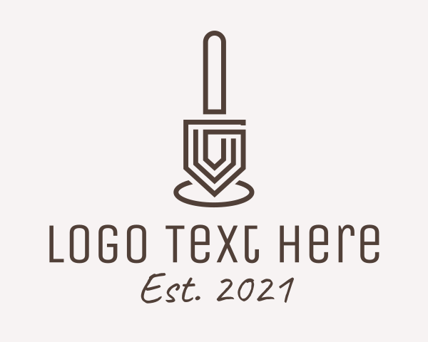 Trowel logo example 2