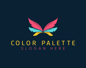 Colorful Feather Wing logo design