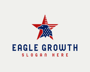 Patriotic Eagle Star logo design