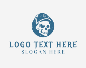 Skull Cap  Halloween Logo