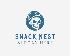 Skull Cap  Halloween logo design